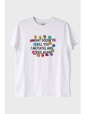 lofux What Doesn't Kill You Mutates Baskılı Mizahi T-Shirt