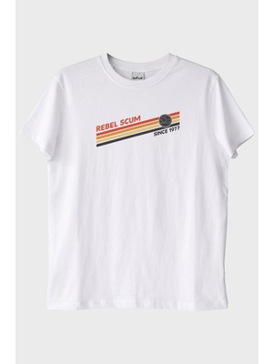 lofux Retro 'Rebel Scum' Grafikli Star Wars Beyaz Tişört