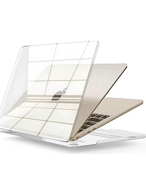 Minesk MacBook Air 15,3 ile Uyumlu M5 (A3448) M4 (A3241) M3 (A3114) M2 (A2941) Polikarbonat Sert Koruyucu Çizilme ve Darbe Önleyici Kılıf (Super Şeffaf, 15 Inç 2023-2026)