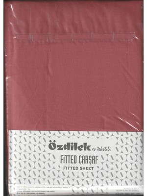 Özdilek Lastikli Fitted Tek Kişilik Çarşaf Takımı 120*200 Koyu Mercan
