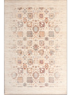 Rugzella Pimpernel Krem Kiremit Eskitme Görünümlü Modern Persian Desenli Halı
