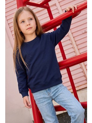 FullaModa 3 Iplik Basic Unisex Çocuk Sweatshirt