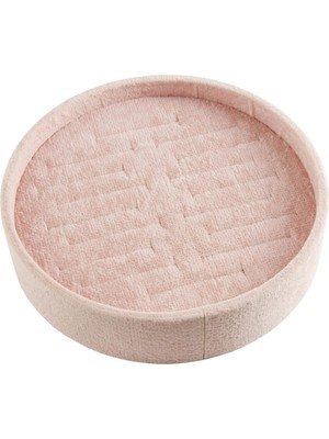 Zero Land Ilkestor Yuvarlak Ahşap Anfora Kumaş Kelepçe Bileklik 20 cm Pembe