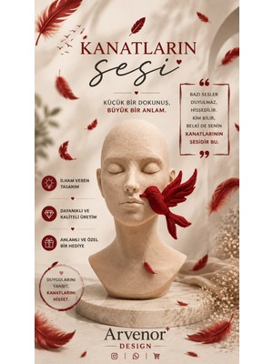 Arvenor Kanatların Sesi | 15CM | Dekoratif Biblo | 3D Bask
