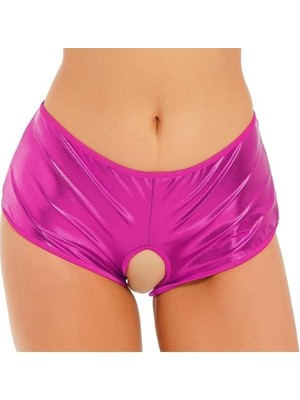 TKÇ Fantezi Pembe Özel Bölgeleri Açık Parlak Külot 0047