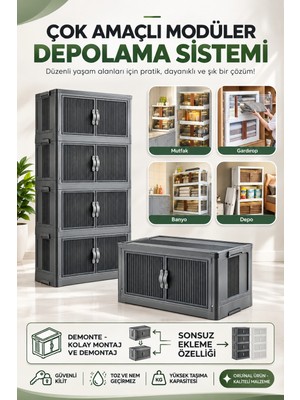 Safir Çok Amaçlı Modüler Depolama Sistemi – Kilitli, Toz ve Nem Geçirmez Saklama Dolabı