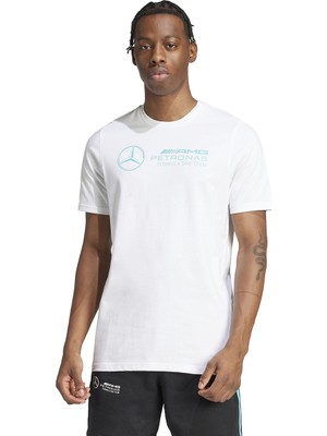 adidas Mercedes Dna Erkek Beyaz Günlük Stil T-Shirt JV5456