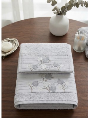 Fiesta Ilgın Süzene Bambu Bürümcük Analı Kızlı Havlu Seti (1 Adet 30X50 cm ve 1 Adet 50X90 cm ) %70 Bambu %30 Pamuk