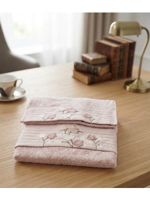 Fiesta Ilgın Süzene Bambu Bürümcük Analı Kızlı Havlu Seti (1 Adet 30X50 cm ve 1 Adet 50X90 cm ) %70 Bambu %30 Pamuk
