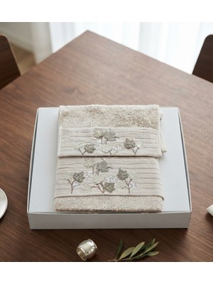 Fiesta Ilgın Süzene Bambu Bürümcük Analı Kızlı Havlu Seti (1 Adet 30X50 cm ve 1 Adet 50X90 cm ) %70 Bambu %30 Pamuk