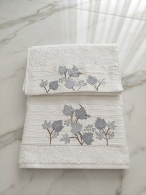Fiesta Ilgın Süzene Bambu Bürümcük Analı Kızlı Havlu Seti (1 Adet 30X50 cm ve 1 Adet 50X90 cm ) %70 Bambu %30 Pamuk