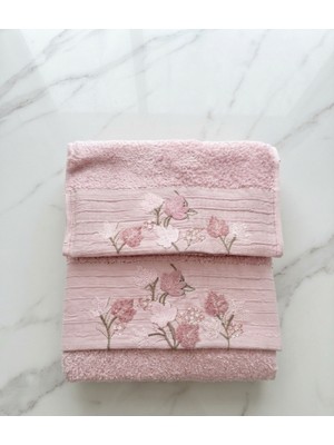 Fiesta Ilgın Süzene Bambu Bürümcük Analı Kızlı Havlu Seti (1 Adet 30X50 cm ve 1 Adet 50X90 cm ) %70 Bambu %30 Pamuk
