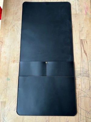 LWA Leather Deri Koltuk Kolçak Düzenleyici, Dergiler, Tabletler, Uzaktan Kumandalar ve Kitaplar Için 3 Cepli El Yapımı Büyük Boy