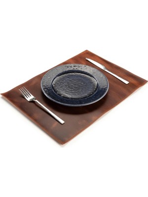 LWA Leather Deri Amerikan Servisleri: El Yapımı Kişiselleştirilmiş Yemek Masası Altlıkları, 6'lı Set Oval