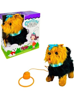 Kaia Life PFT-B267 Peluş Tasmalı Yürüyen Köpek Mavi -Vrd