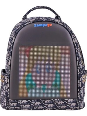 Zampago Showme LED Ekranlı Sırt Çantası Gri