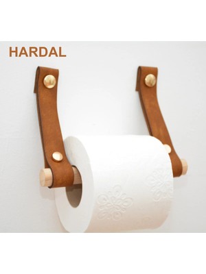 Mikasso Ahşap Deri Tuvalet Kağıtlık ve Wc Kağıdı Peçeteliği Askısı Rulo Banyo Kağıtlığı Asacağı Düzenleyici