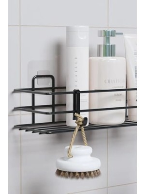 Mikasso Albemo Yapışkanlı Banyo Rafı Duş Şampuanlık Duvar Düzenleyici Organizer 888483 Belirtilmemiş Şeffaf