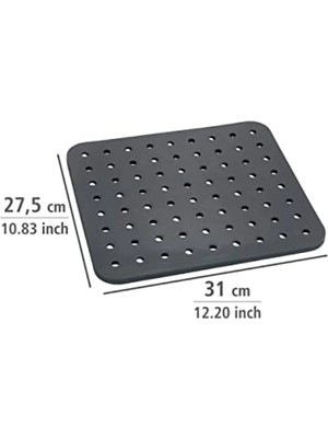 Mikasso Albemo Lavabo Matı Kare Cam Gri Lavabo Matı, Ekstra Güçlü Gri 888483