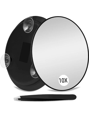 Mikasso 3D Büyüteçli Ayna Makyaj Aynası Banyo Aynası Kaş Bıyık Aynası 10X