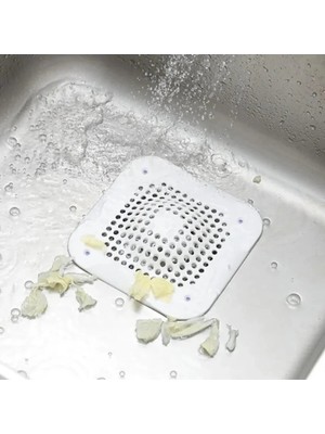Mikasso 2'li Yapışkanlı Silikon Lavabo Süzgeci | Kötü Koku ve Pislik Tutucu Banyo Mutfak Gider Kapağı Plasti