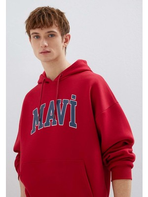 Mavi M067149-7464 Logo Baskılı Erkek Kapüşonlu Sweatshirt