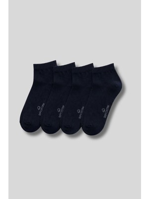 Kadın 4'lü Paket Pamuk Patik Çorap