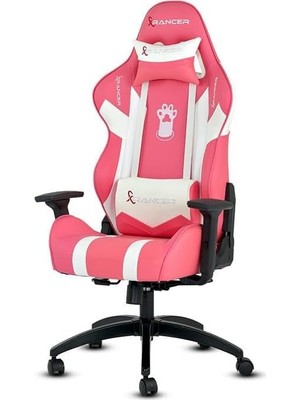 Bemy Ticaret Cross Serisi Profesyonel Oyuncu Koltuğu, Ergonomik Tasarım, 180 Derece Ayarlanabilir Sırt Açısı, Kaliteli Sünger, 130KG Taşıma Kapasiteli Oyuncu Sandalyesi (Pembe)