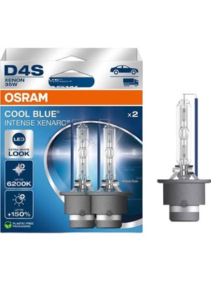 Osram Xenon Ampul D4S 35W 6200K Cool Blue Intense Xenarc (Beyaz Işık) (2 Ad)