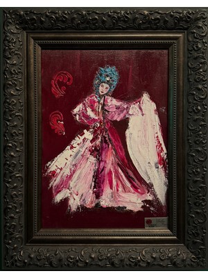 Tokyo Sanat Akai Hana  — Kırmızı Çiçek Yağlı Boya Tablo