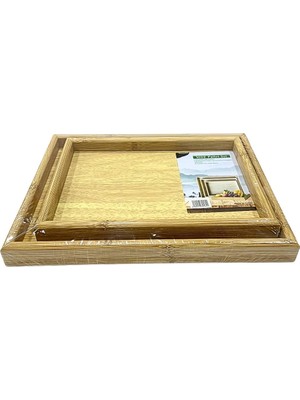 Dorasan Mdf Ahşap Tepsi 2'li