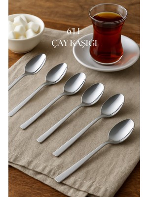 Dorasan Paslanmaz Çelik 6’lı Çay Kaşığı Seti