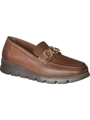Mammamia D26KA-710-B Kahve Kadın Comfort Deri Ayakkabı