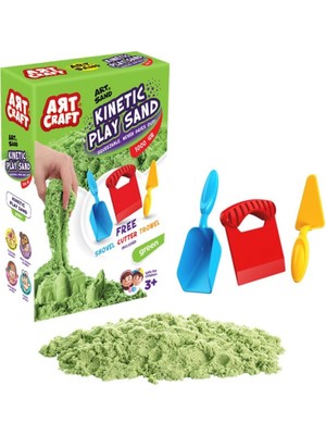Dorasan 03692 Aksesuarlı Yeşil Kinetik Oyun Kumu 1000 gr