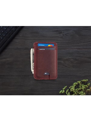 LWA Leather Deri Kart Cüzdanı: El Yapımı Minimalist Cep Boyu Tasarım Cüzdan