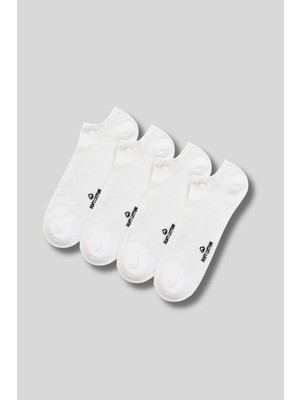 Erkek 4'lü Paket Pamuk Sneaker Görünmez Çorap Çok Renkli