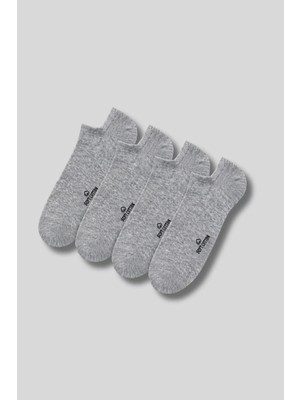 Erkek 4'lü Paket Pamuk Sneaker Görünmez Çorap Çok Renkli