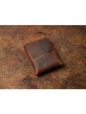 LWA Leather Deri Mini Cüzdan: Kartlar ve Nakit Için El Yapımı Minimalist Cep Cüzdanı