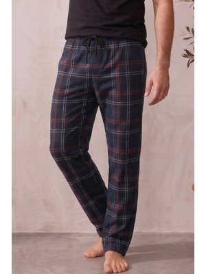 Farya Home Pamuklu Ekose Kareli Yazlık Erkek Pijama Altı Pantolon