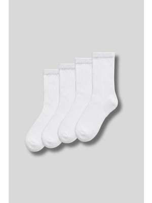 Kadın 4'lü Paket Pamuk Spor-Tenis Çorap