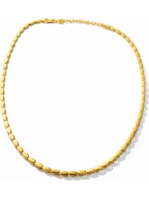 Defne Silver Bakla Choker Kolye