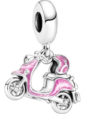 Defne Silver Pembe Scoteer Charm