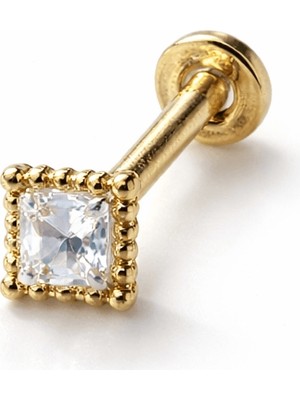 Defne Silver Gümüş Tektaş Piercing