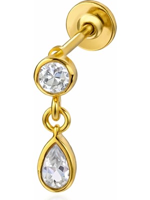 Defne Silver Gümüş Sallantılı Piercing