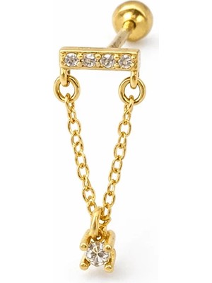 Defne Silver Gümüş Sallantılı Piercing