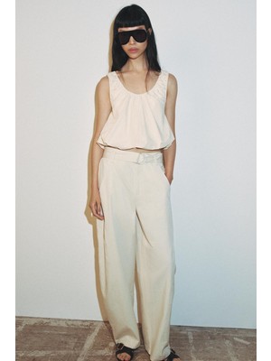 Allbucks Zara, Kemerli Baggy Pantolon ABZRA00061