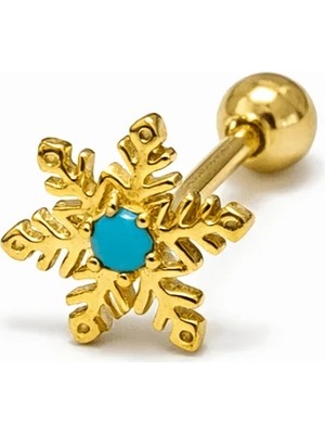 Defne Silver Gümüş Tukuaz Taşlı Piercing