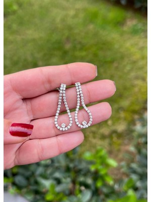 Defne Silver Suyolu Küpe