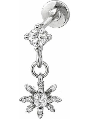 Defne Silver Gümüş Sallantılı Piercing
