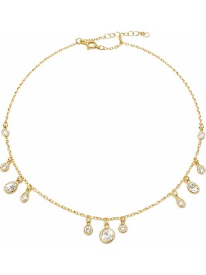 Defne Silver Taşlı Halhal